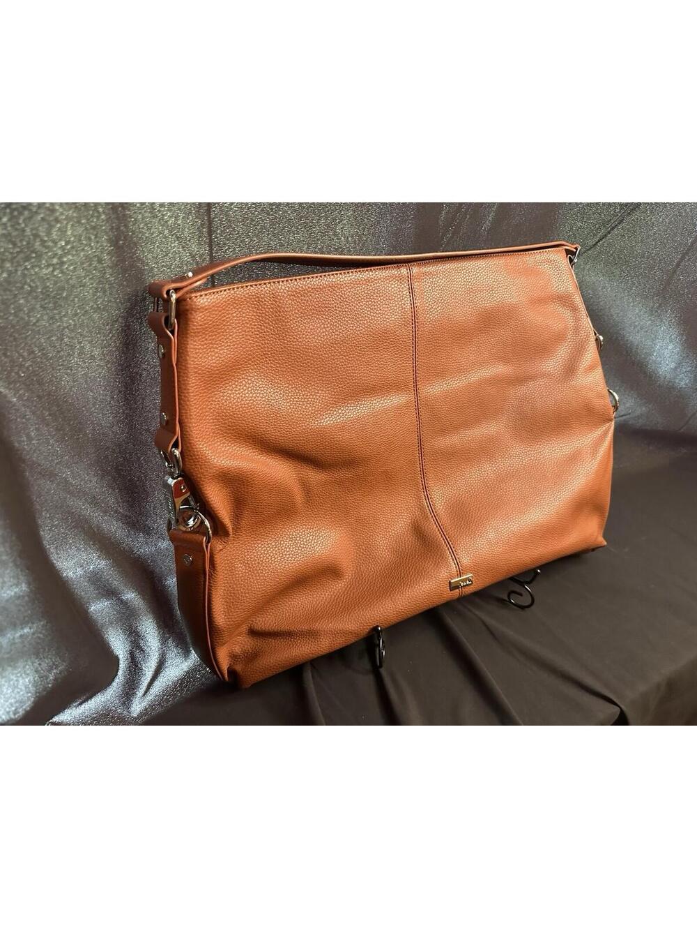 Jewell by Thirty One- Large Pebbled Brown Faux Leather Shoulder Bag